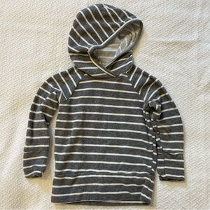 Little Wedgies sweatshirt Striped Charcoal and White Hoodie